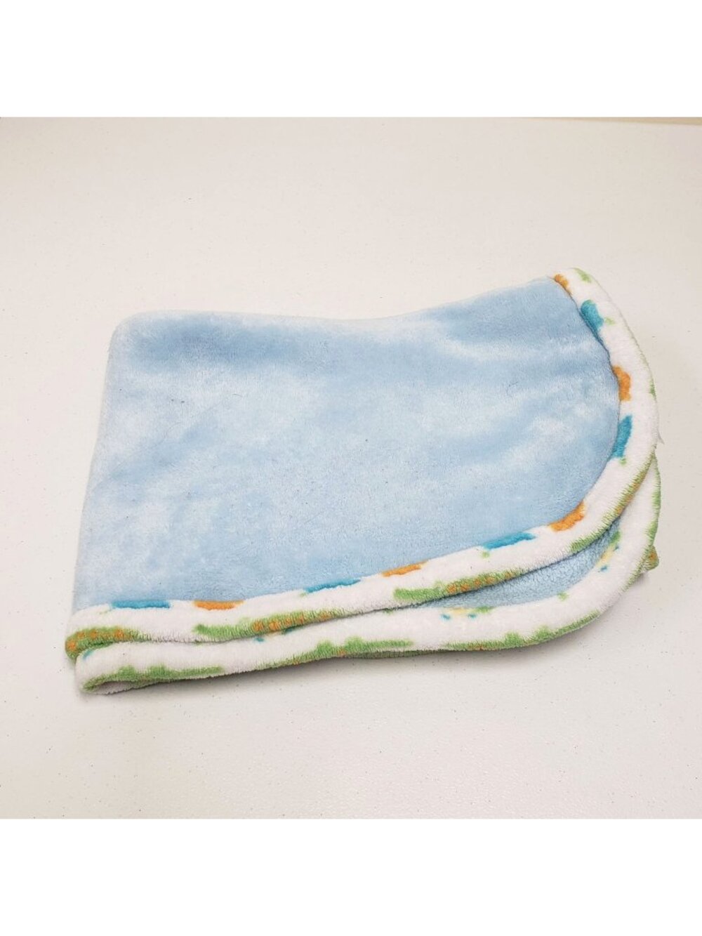 Le Bebe Favorite Alligator Baby Blanket Blue 30x38